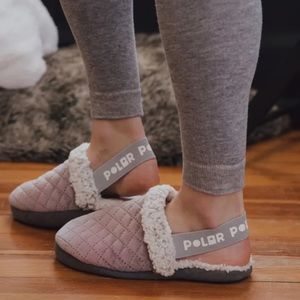 NWT Muk Luks Faux Sherpa Comfort Foam Slip-Resistant Elastic Back Slippers 11-12